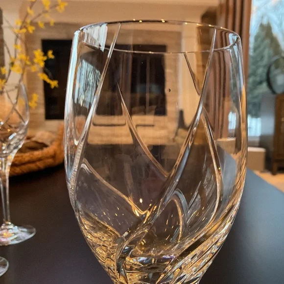 MIKASA OLYMPUS CRYSTAL WATER GOBLETS SET OF 10